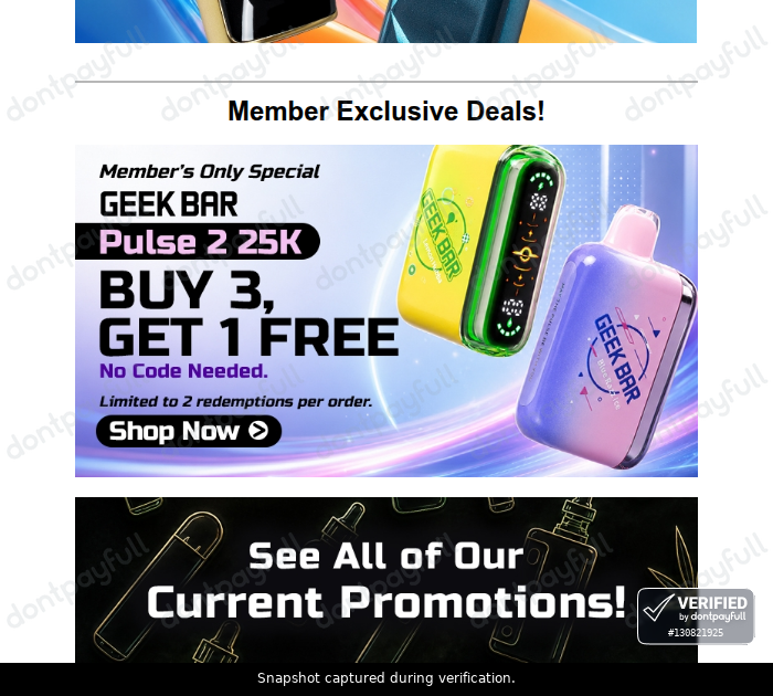 geek vape discount code Element Codes Pulse Nicotine:3 mg Raz Tobacco Flavor Vape: