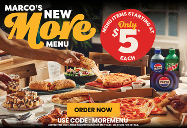 Marco's Pizza Coupon Codes - 50% Off Coupon March 2026