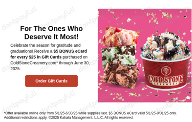 30% off - cold stone creamery coupon & promo code... 50% Off Cold Stone Creamery Coupons, Coupon Codes