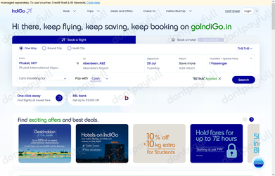 30% Off IndiGo Promo Code, Coupons - September 2025
