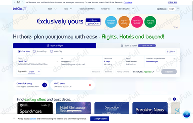 35% Off IndiGo Promo Code, Coupons - October 2025
