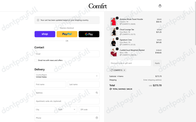 Comfrt Discount Codes - 35% Off Coupon Code Jan 2026
