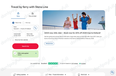 Stena Line Discount Codes - Get 20% Off in February 2026