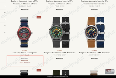 Snapshot of AVI-8 promo: 'Up to 20% Off The Flyboy Collection' - captured during verification by DontPayFull on 16-Sep-2026.