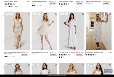Snapshot of Baltic Born promo: 'Enjoy Up to 60% Off Stunning Bridal Styles' - captured during verification by DontPayFull on 14-Aug-2026.