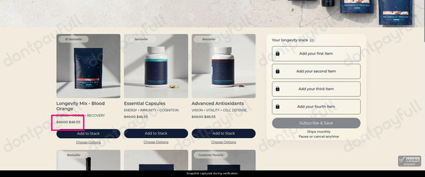 Snapshot of Blueprint Bryan Johnson promo: 'Up to 5% Off Blueprint Bestsellers' - captured during verification by DontPayFull on 03-Jul-2026.