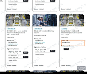 Snapshot of BSI promo: 'Automotive Training Courses from $100' - captured during verification by DontPayFull on 30-Jun-2026.