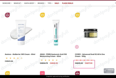 Snapshot of Stylevana promo: 'Enjoy Up to 50% Off Face Moisturizers' - captured during verification by DontPayFull on 31-Jul-2026.