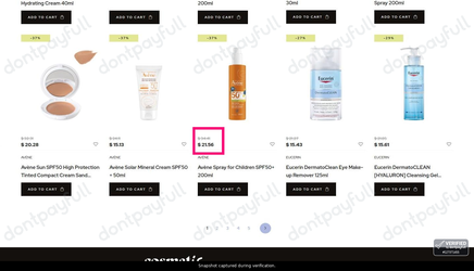 Snapshot of Cosmetis promo: 'Up to 35% Off French Pharmacy Products' - captured during verification by DontPayFull on 14-Jun-2026.