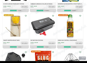 Snapshot of Elixir Garden Supplies promo: 'Shop Pest Management Products from £4.22' - captured during verification by DontPayFull on 03-Jul-2026.