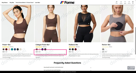 Snapshot of Forme promo: 'Up to $20 Off Bras' - captured during verification by DontPayFull on 17-Jun-2026.