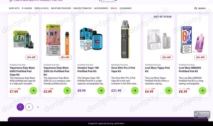 Snapshot of FREESMO promo: 'Up to 35% Off Vape Starter Kits' - captured during verification by DontPayFull on 30-Jun-2026.