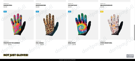 Snapshot of Handup Gloves promo: 'Save up to 30% on Lightweight Summer Gloves' - captured during verification by DontPayFull on 14-Jun-2026.