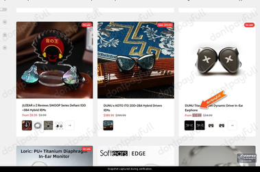 Snapshot of HiFiGo promo: 'Up to 6% Off In-Ear Monitors' - captured during verification by DontPayFull on 27-Oct-2026.