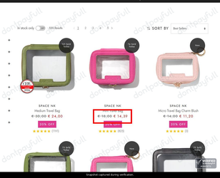 Snapshot of SpaceNK promo: 'Up to 20% Off Accessories' - captured during verification by DontPayFull on 01-Aug-2026.