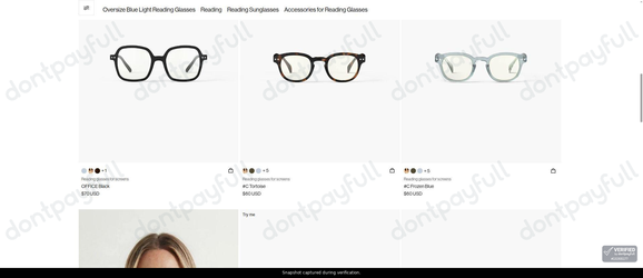Snapshot of Izipizi promo: 'Find Glasses for Screens from $60' - captured during verification by DontPayFull on 09-Sep-2026.