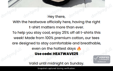 Verification proof for HEATWAVE25