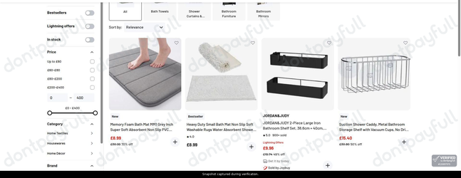 Snapshot of Joybuy promo: 'Enjoy Up to 70% Off Bath Products' - captured during verification by DontPayFull on 30-Sep-2026.