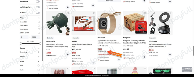 Snapshot of Joybuy promo: 'Up to 88% Off Select Gaming Laptops' - captured during verification by DontPayFull on 01-Oct-2026.