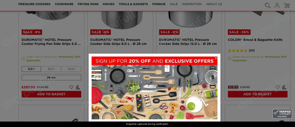 Snapshot of Kuhn Rikon promo: 'Save up to 35% on Kitchenware' - captured during verification by DontPayFull on 29-Sep-2026.