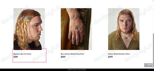 Snapshot of Magliano promo: 'Jewelry Starting from $291' - captured during verification by DontPayFull on 27-Jun-2026.