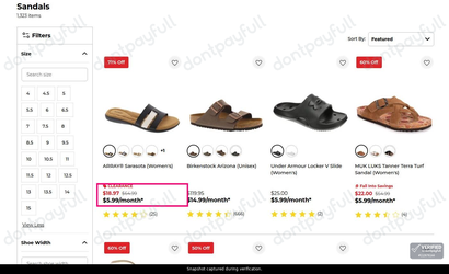 Snapshot of Mason Outfitters promo: 'Enjoy Up to 70% Off a Wide Range of Sandals' - captured during verification by DontPayFull on 28-Sep-2026.