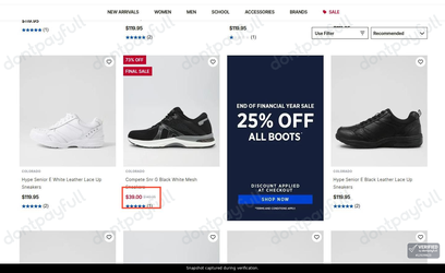 Snapshot of Mathers promo: 'Save up to $111 on School Footwear' - captured during verification by DontPayFull on 02-Jul-2026.