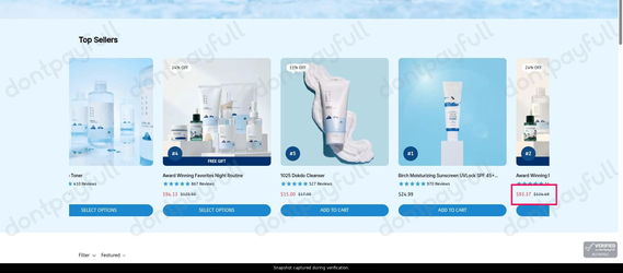 Snapshot of Round Lab promo: 'Enjoy Up to 25% Off Top-rated Skincare Products' - captured during verification by DontPayFull on 01-Jul-2026.