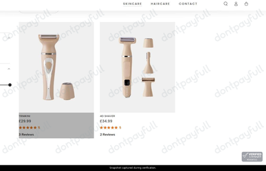 Snapshot of Sensse Beauty promo: 'Professional-grade Shavers Starting at £29' - captured during verification by DontPayFull on 27-Sep-2026.