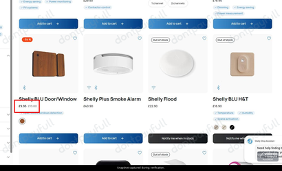 Snapshot of Shelly promo: 'Save up to £5 on Wi-Fi Smart Home Solutions' - captured during verification by DontPayFull on 01-Oct-2026.