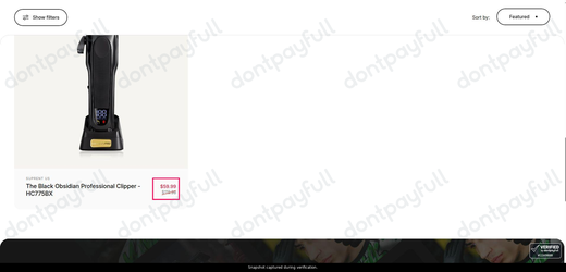 Snapshot of Suprent promo: 'Up to 50% Off Clippers' - captured during verification by DontPayFull on 24-Jul-2026.