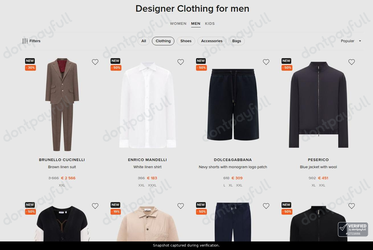 Snapshot of Symbol Fashion promo: 'Up to 50% Off Men's Sale Clothing' - captured during verification by DontPayFull on 02-Aug-2026.