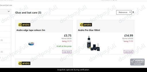 Snapshot of Table Tennis 365 promo: 'Up to £5 Off Table Tennis Glues and Bat Care Products' - captured during verification by DontPayFull on 09-Jun-2026.