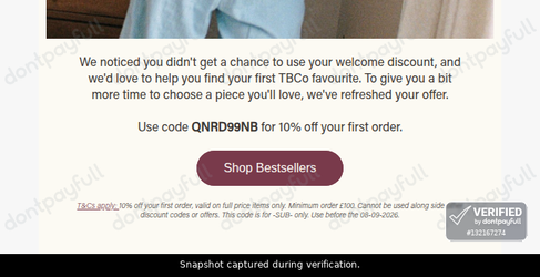 Verification proof for QNRD99NB