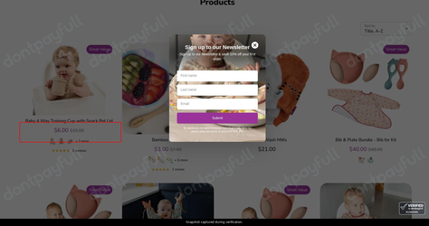 Snapshot of Tidy Tot promo: 'Save up to 60% on Baby Feeding Essentials' - captured during verification by DontPayFull on 08-Jun-2026.
