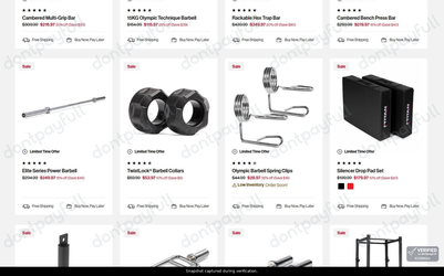 Snapshot of Titan Fitness promo: 'Up to 35% Off Select Barbells and Weight Plates' - captured during verification by DontPayFull on 30-Sep-2026.