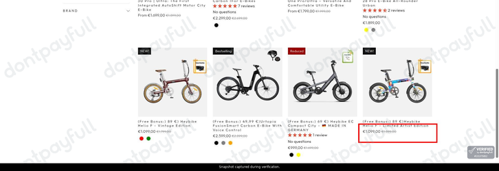 Snapshot of Twopoint promo: 'Up to €800 Off City E-bikes' - captured during verification by DontPayFull on 07-Sep-2026.