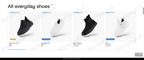 Snapshot of Vessi Footwear promo: 'Up to 40% Off The Everyday Collection' - captured during verification by DontPayFull on 24-Jul-2026.