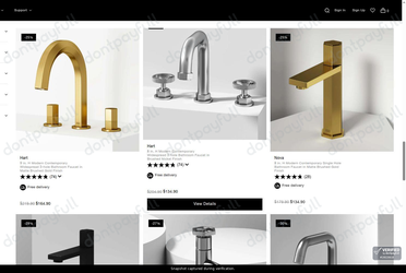 Snapshot of VIGO promo: 'Up to $70 Off Select Bathroom Faucets' - captured during verification by DontPayFull on 28-Jul-2026.